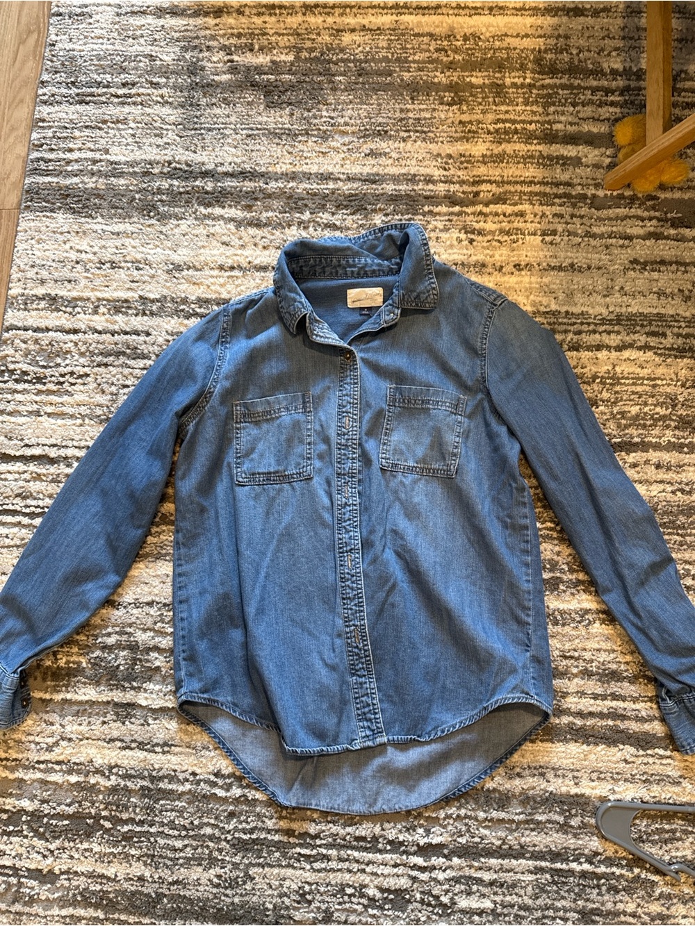 Universal Thread Denim Button-Down Shirt - Blue